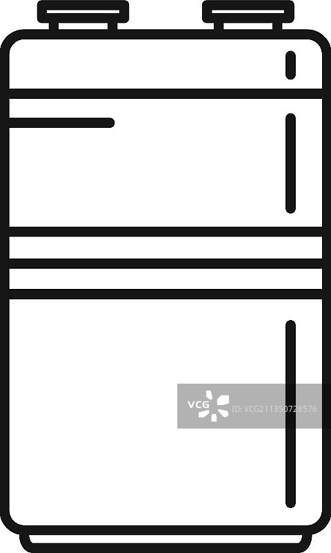 满电金属电池轮廓图标图片素材