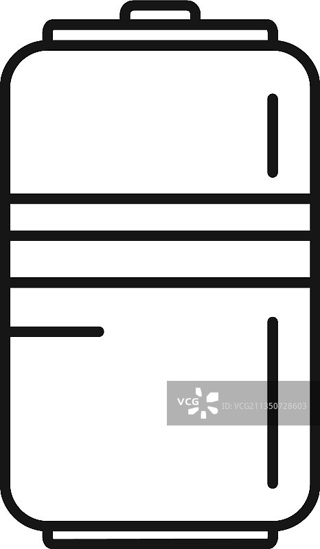 充满电的圆柱形电池轮廓图标图片素材