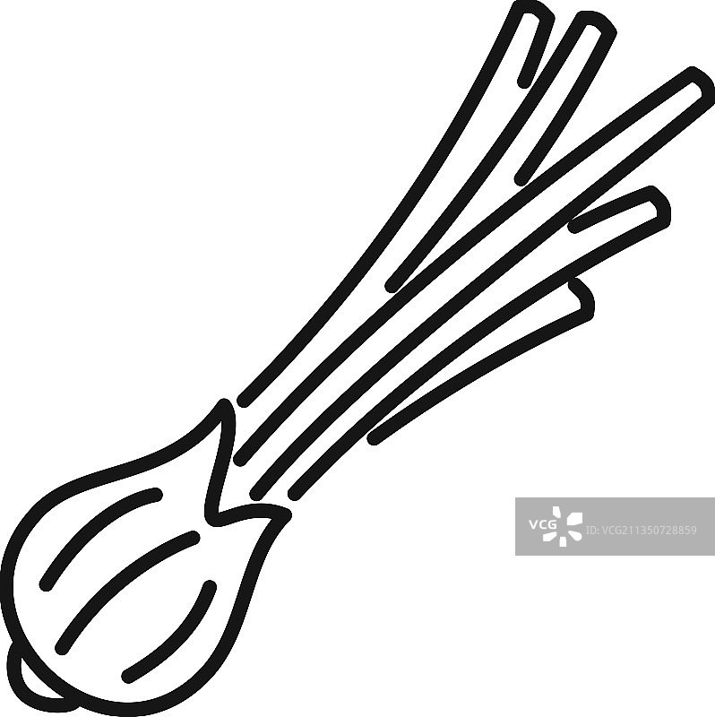 切好的韭菜图标轮廓图片素材