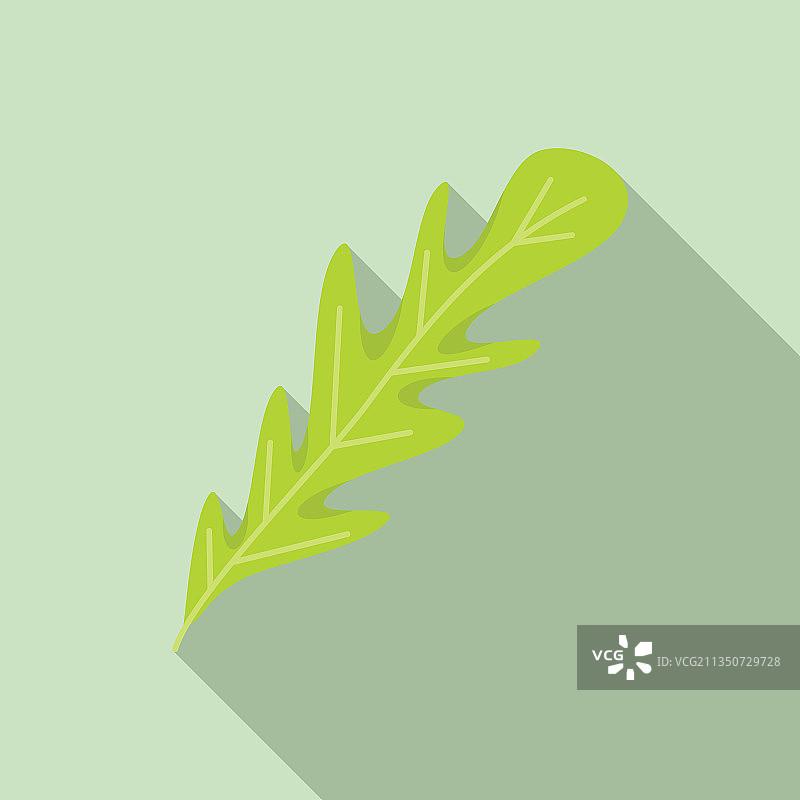 芝麻菜叶子扁平图标图片素材