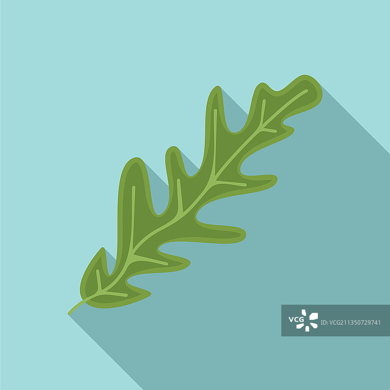芝麻菜叶子图标扁平风格图片素材