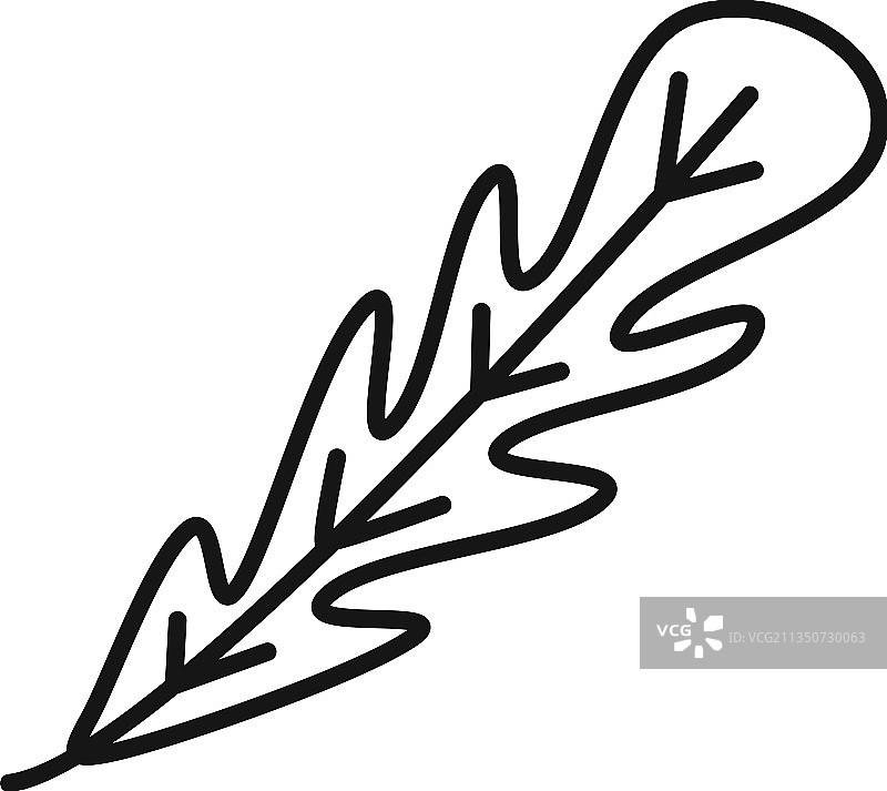 芝麻菜沙拉图标轮廓图片素材