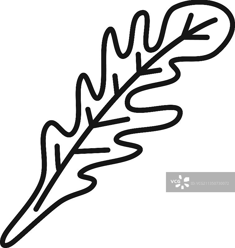 芝麻菜沙拉轮廓图标图片素材