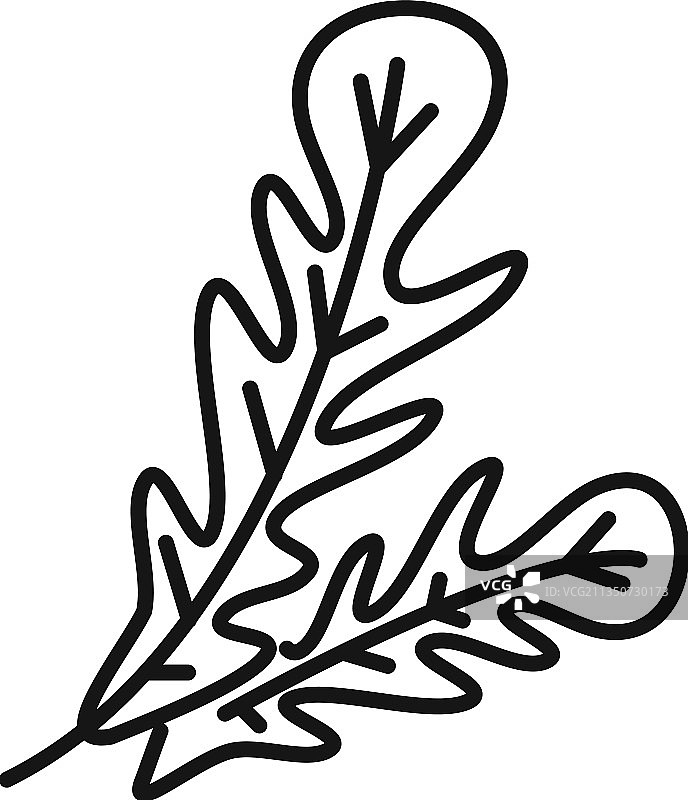 芝麻菜食物图标轮廓图片素材