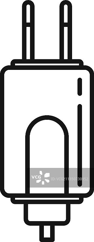 智能手机充电器图标轮廓电池图片素材