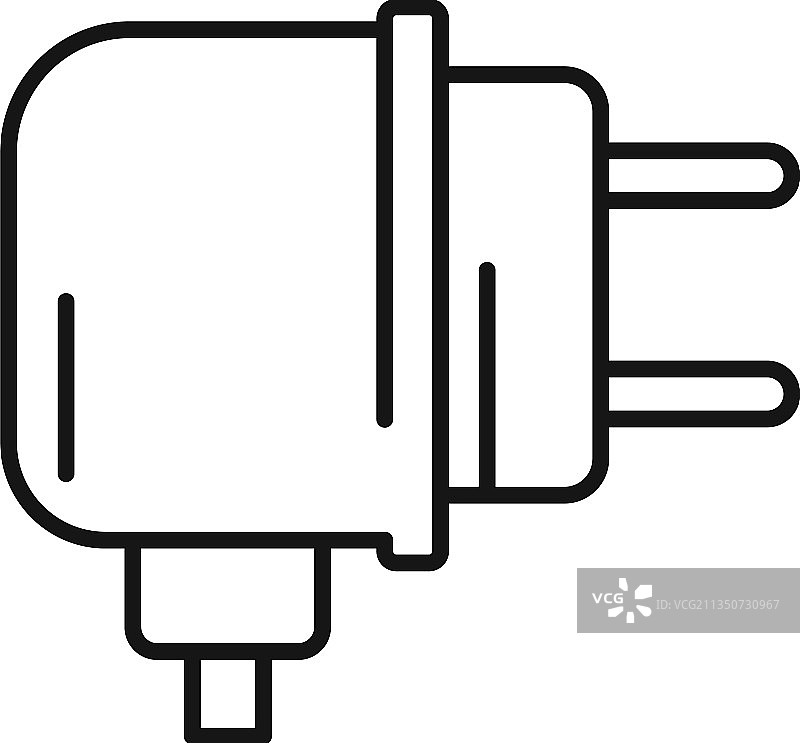 充电器适配器轮廓电池图标图片素材