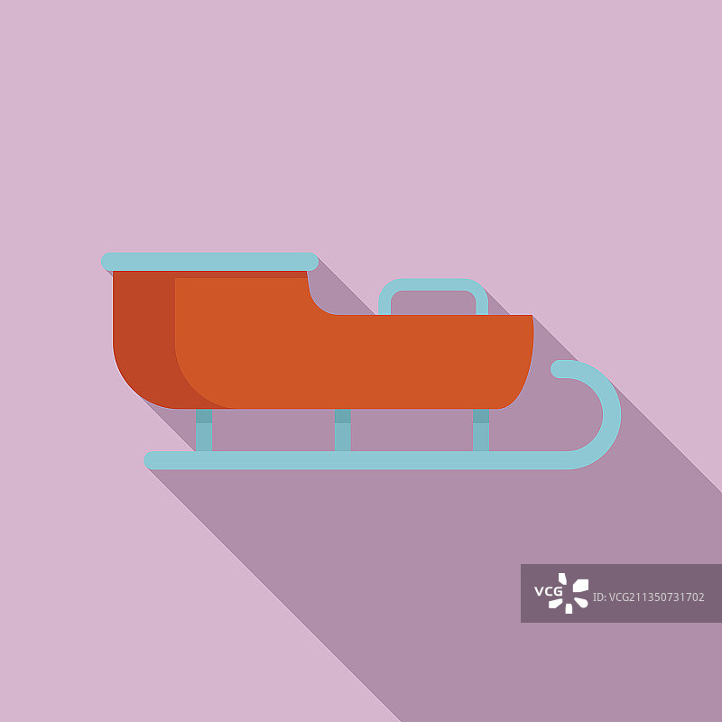 冬季雪橇图标：圣诞老人雪橇图片素材