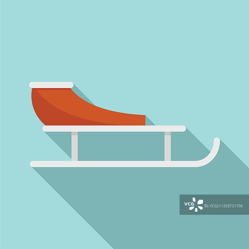 雪橇图标（扁平风格）图片素材