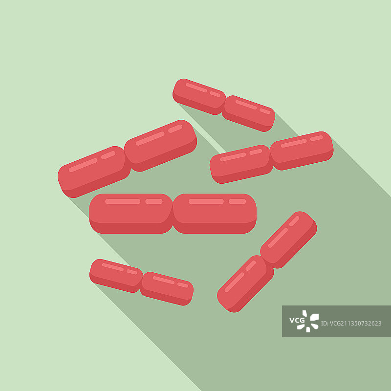 益生菌发酵扁平风格图标图片素材