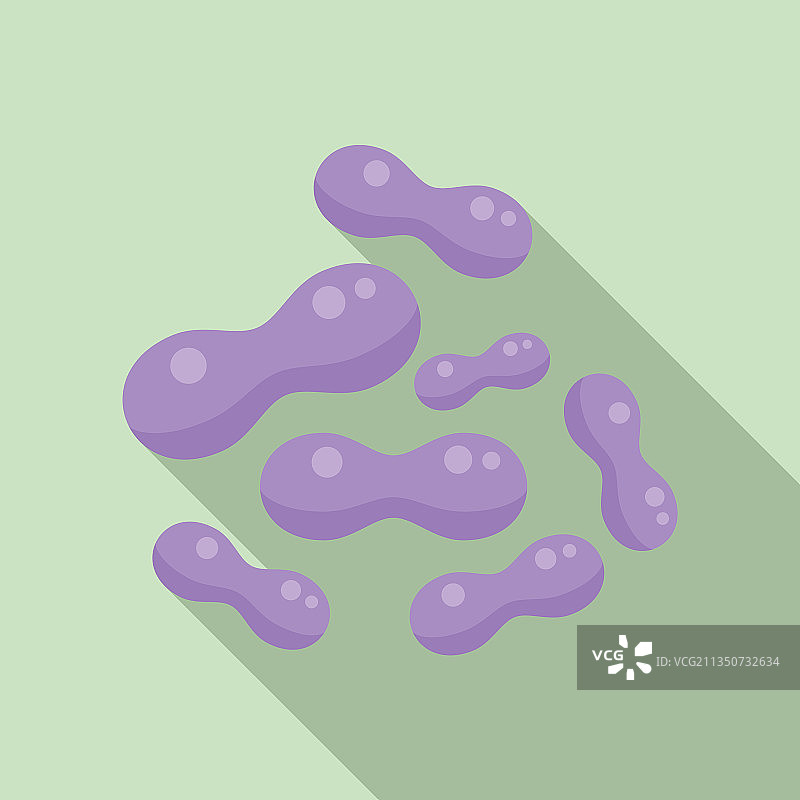 嗜酸乳杆菌益生菌扁平图标图片素材