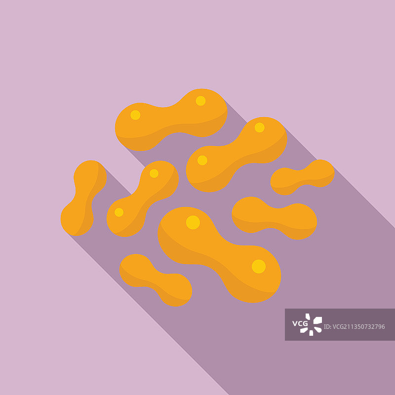 微生物群落图标扁平益生菌图片素材