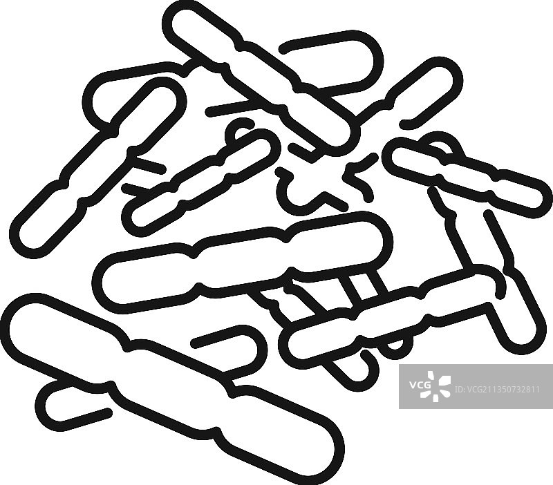 肠道益生菌图标轮廓细菌图片素材