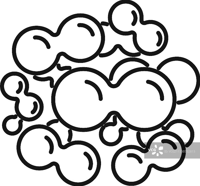 肠道益生菌轮廓图标图片素材