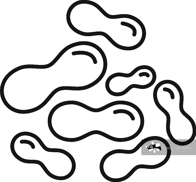 嗜酸乳杆菌益生菌轮廓图标图片素材