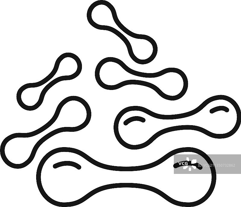 乳酸益生菌图标轮廓图片素材