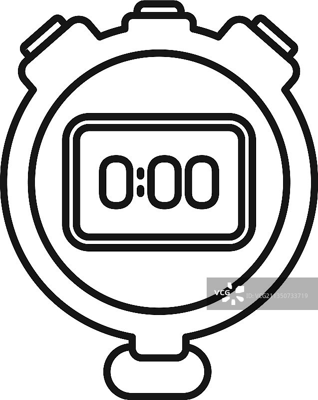 停止计时器图标轮廓秒表时间图片素材