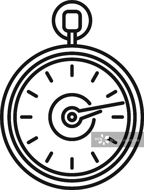 定时器轮廓图标：秒表时钟图片素材