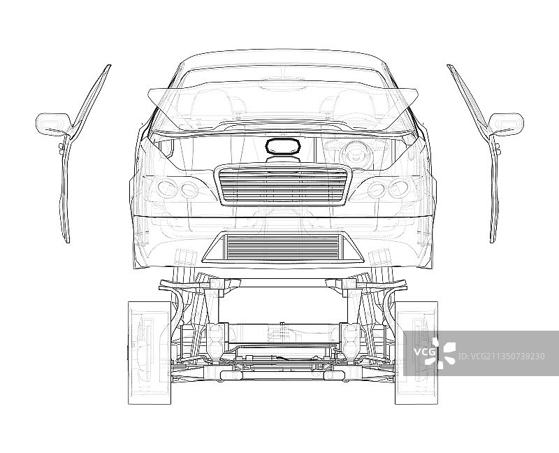 组装电动汽车图片素材