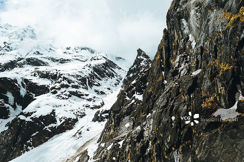 梅里雪山雨崩神瀑图片素材