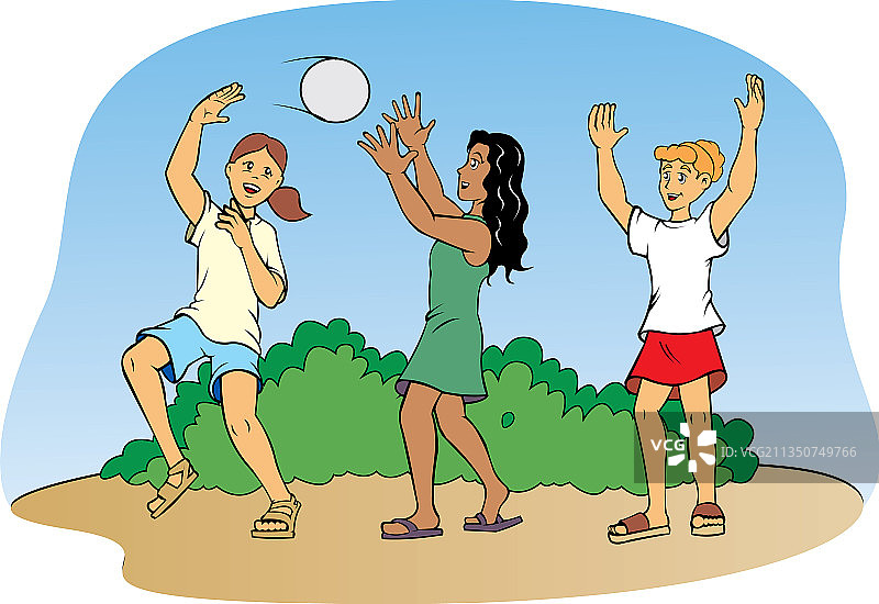 儿童玩球场景图片素材