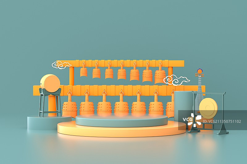 3d渲染中国风场景图片素材