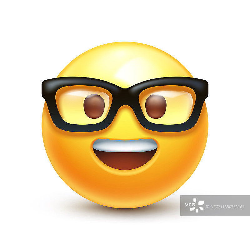 书呆子表情符号图片素材