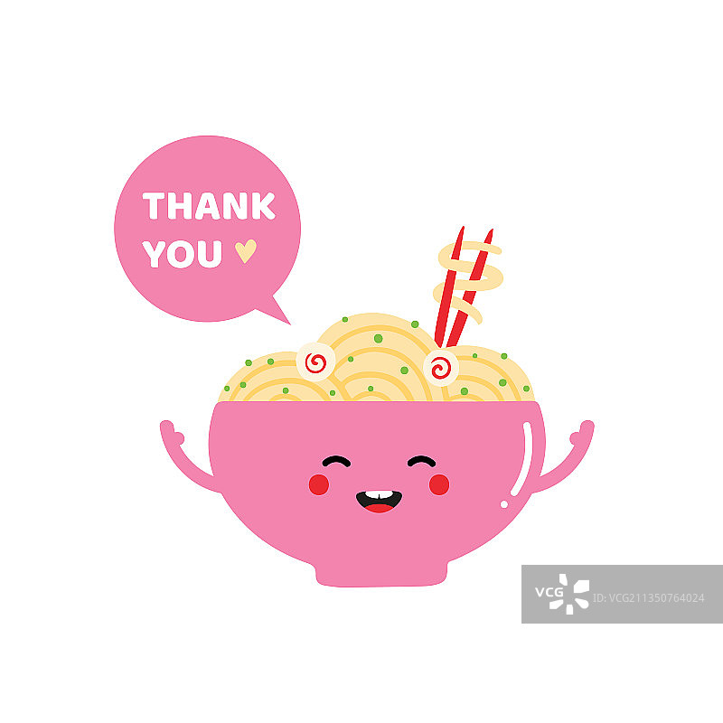 正在感谢的面条卡通形象图片素材
