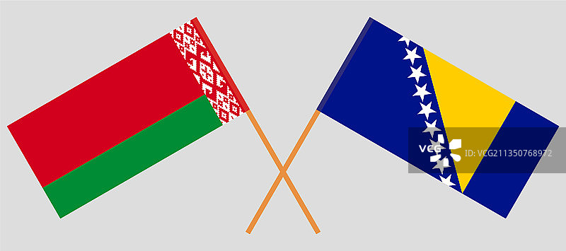 波斯尼亚和黑塞哥维那交叉旗帜图片素材