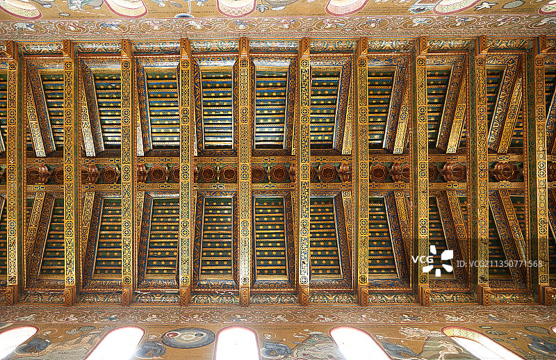 意大利，西西里，巴勒莫，蒙雷阿莱大教堂，诺曼式建筑，世界遗产图片素材