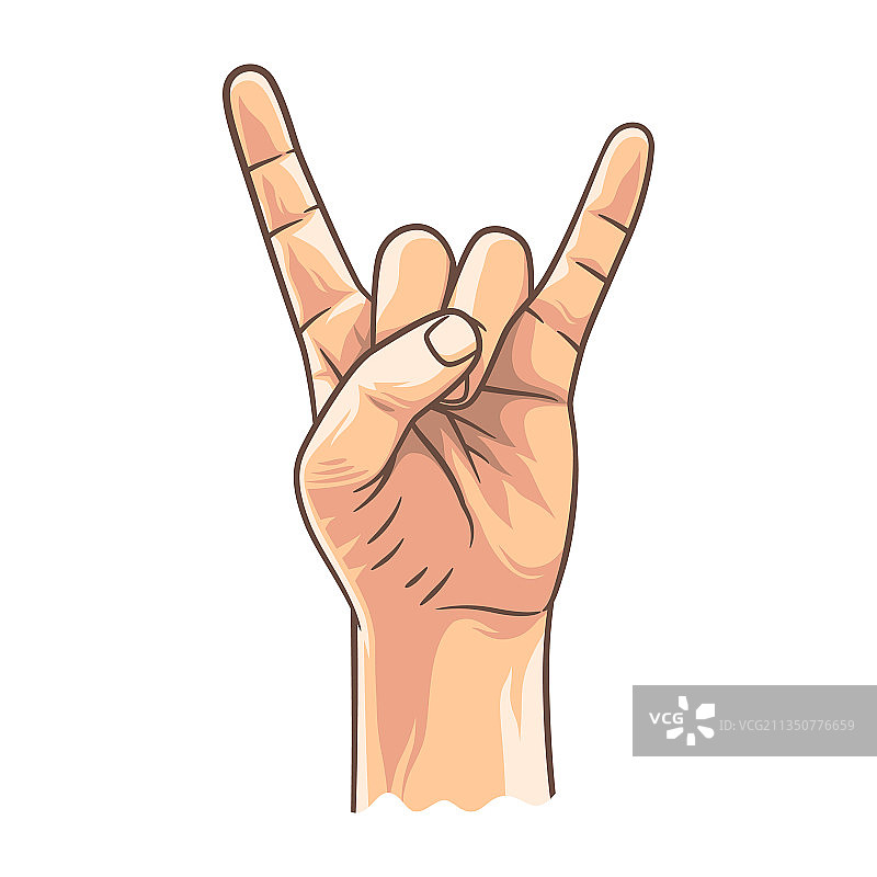 摇滚或重金属手势图片素材