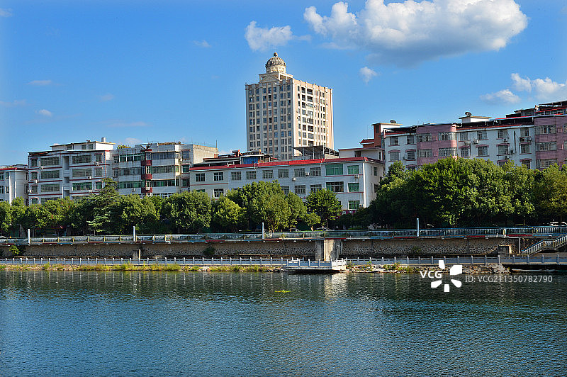 江西，赣州，上犹县城风景。图片素材