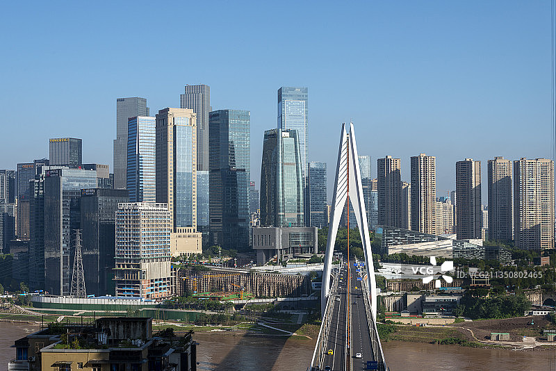 重庆市渝北区江北嘴金融城全景图片素材