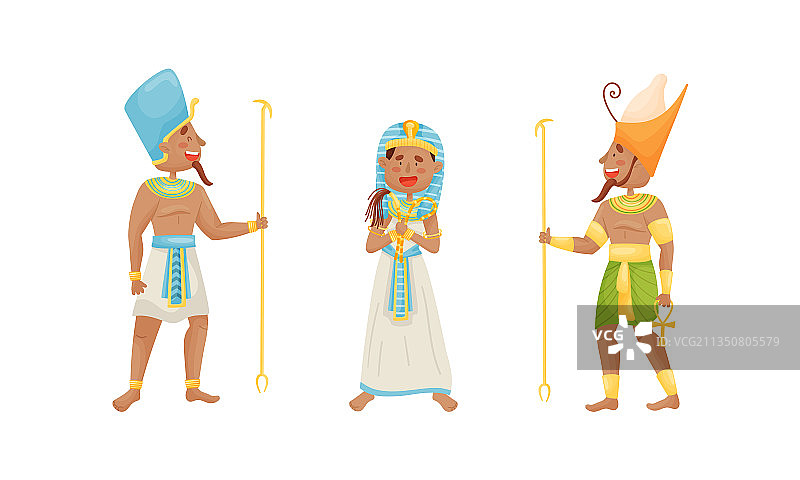 身着古装的埃及神祇图片素材