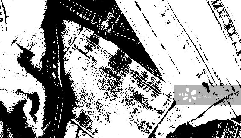 黑白Grunge风格牛仔裤纹理图片素材