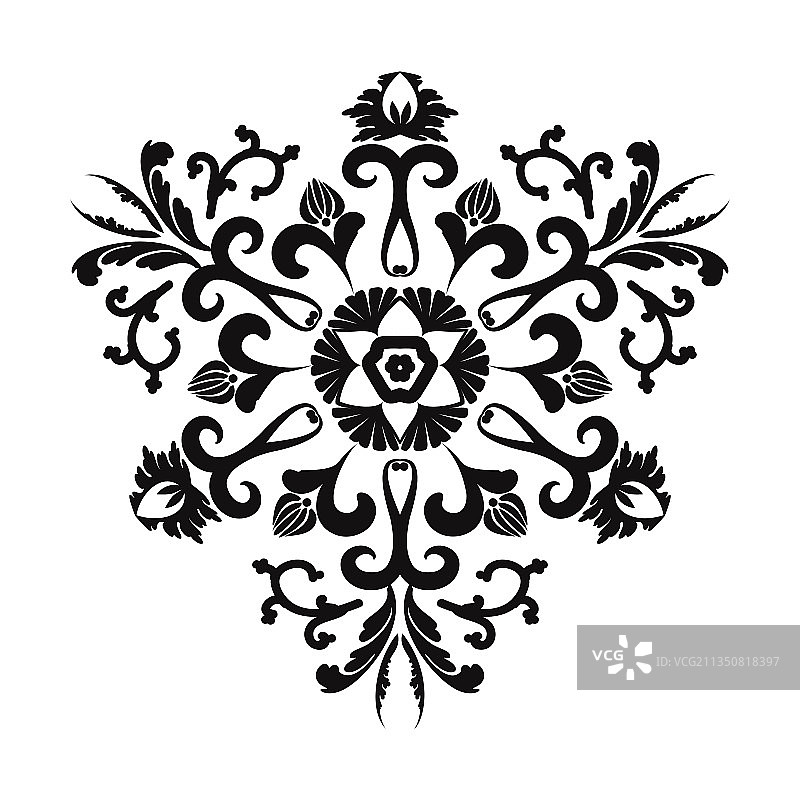 优雅复古小花枝装饰图片素材