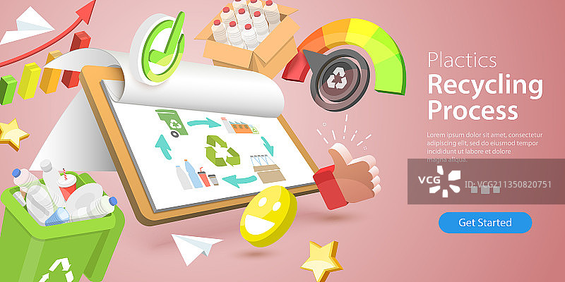 3D生命周期概念图片素材