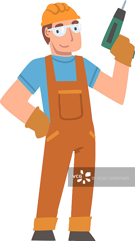 穿工作服的熟练维修工人图片素材