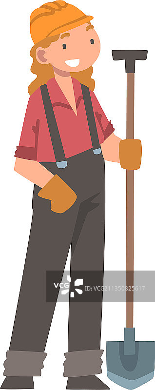 身穿工作服的熟练女工图片素材