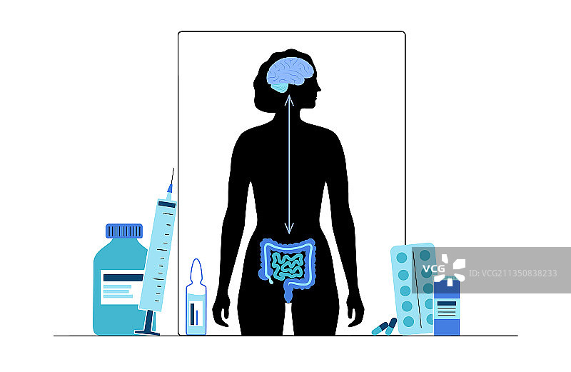 肠脑连接图片素材