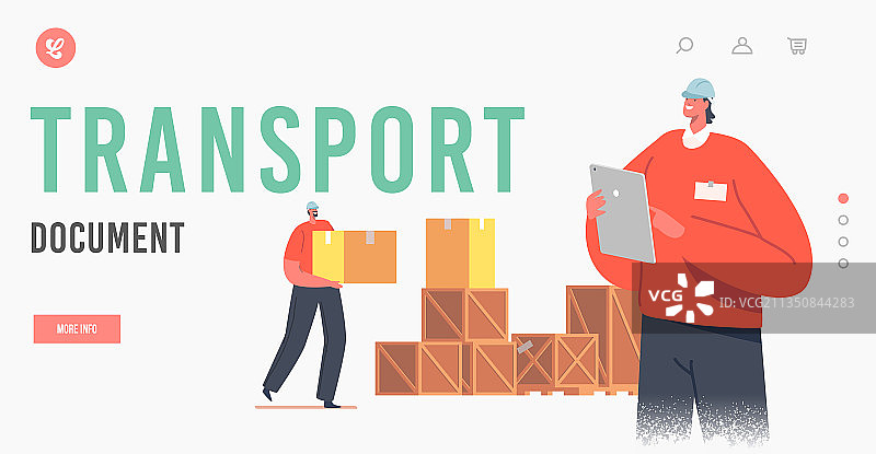 运输单据着陆页模板图片素材