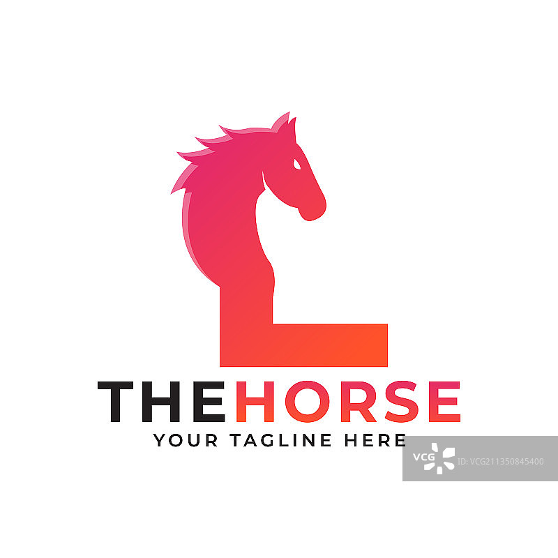 骏马首字母L创意标志图片素材