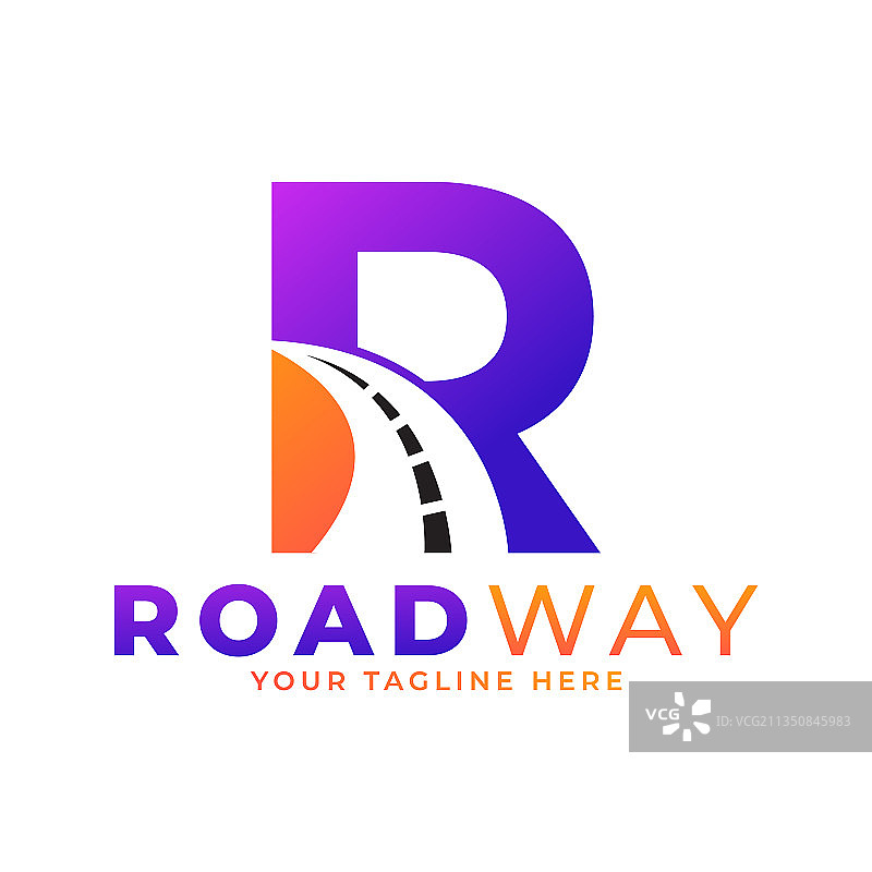 首字母R公路标志设计图标图片素材