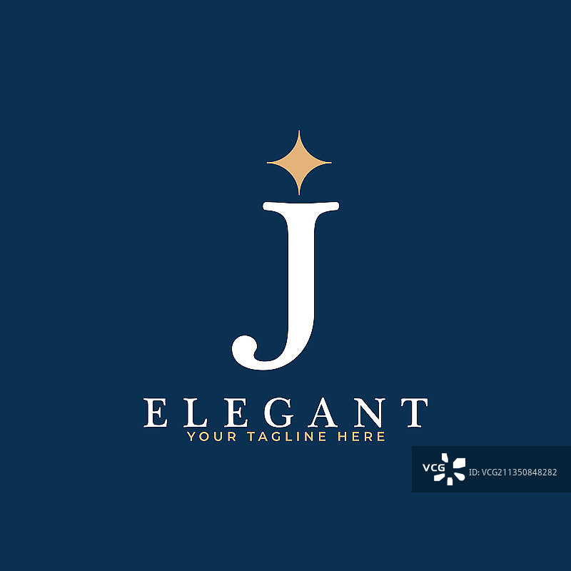 字母J星星标志设计图片素材