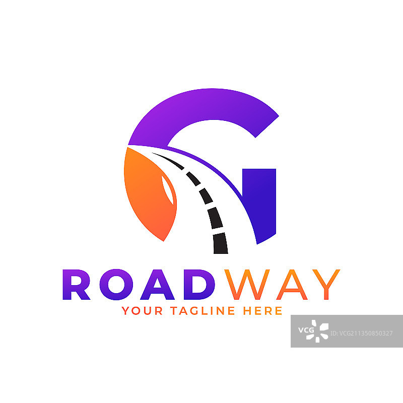 G字母道路logo设计图标图片素材