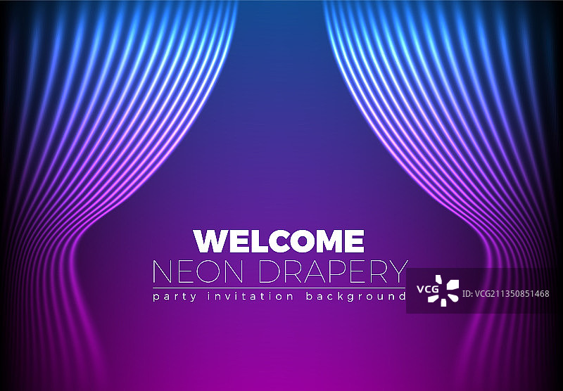 具有80年代霓虹灯风格的未来主义背景幕布图片素材