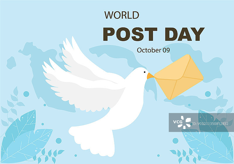 世界邮政日背景图片素材