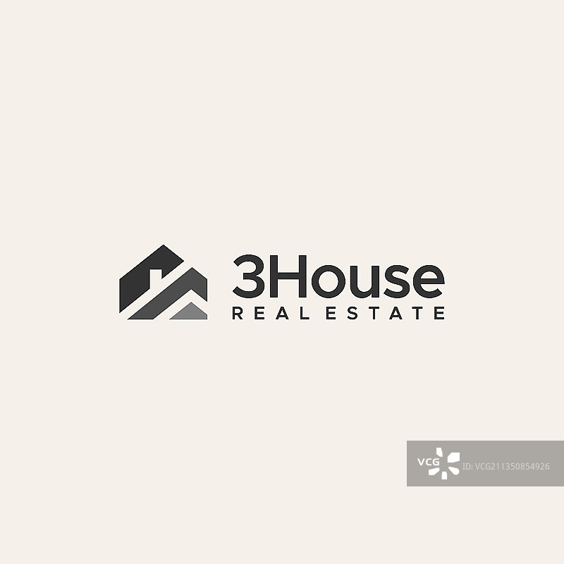 扁平风房地产房屋logo设计图片素材