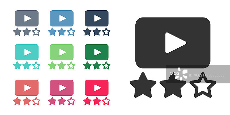 黑色电影摄影分级图标图片素材