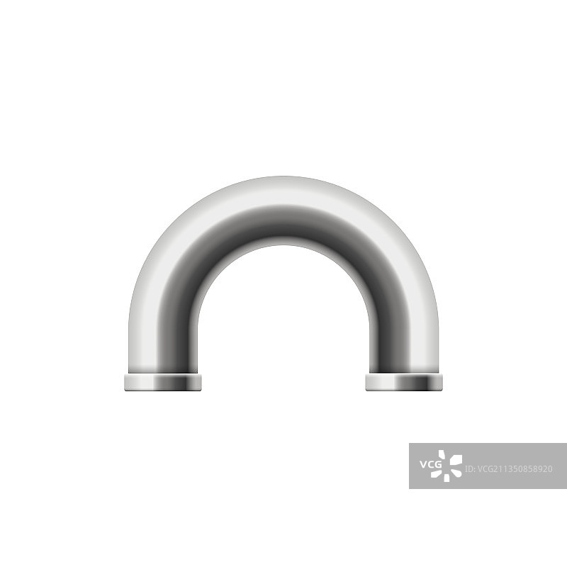 金属水管弯曲部件图片素材