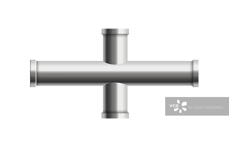 交叉金属水管连接件图片素材